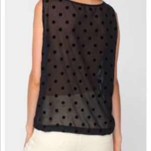 Polka dot chiffon top - Great Condition